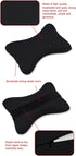 Tianmei 2 Pcs Plain Color Memory Foam Car Headrest Vehicle Seat Neck Rest Support Pillow Relief Pad (JYM–Pure Black)...