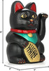 Monkey King Feng Shui Lucky Cats Lucky Beckoning Waving Wealth Cat Maneki Neko 6" Tall Black,Gold,mk9904...