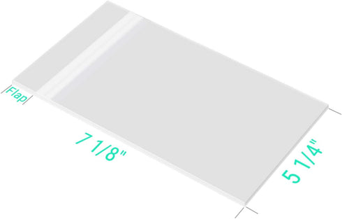 Golden State Art, Pack of 100, 5 1/4 X 7 1/8 inches Crystal Storage Bags - Acid-Free Clear Sleeves Fit for 5x7 Photo Framing Mats Gifts (NS1)...