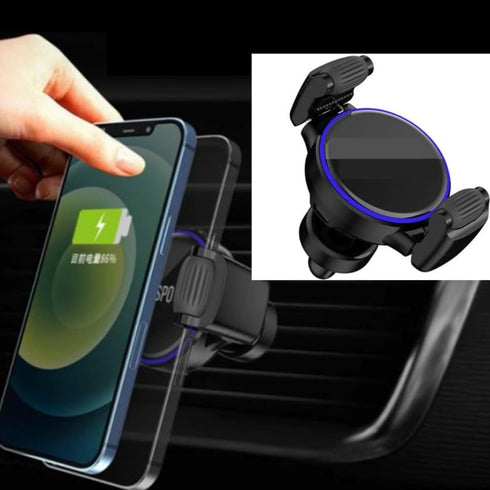 EDS C900 Wireless Car Charger, 15w Fast Charging, Car Phone Mount, Cell Phone Holder Charger, for iPhone 15 14 13 12 11 Pro Max Xs, Etc. (Black)...