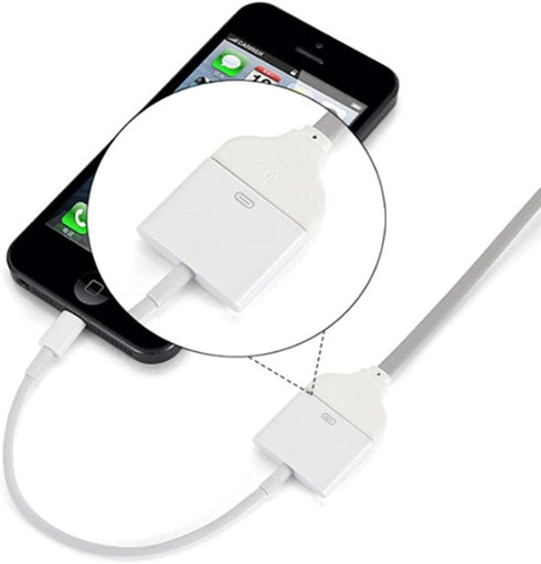 Apple MFi Certified Lightning Male 8Pin to Female 30Pin Adapter, 2 Pack, Speaker, Cellular Phones, MP3 Player...