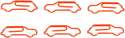 Automobile Race Car Shaped Paper Clips Great for Paper Clip Collectors or Office Gift - Comes in Round Tin with Lid and Gift Box (100 Count Red)...