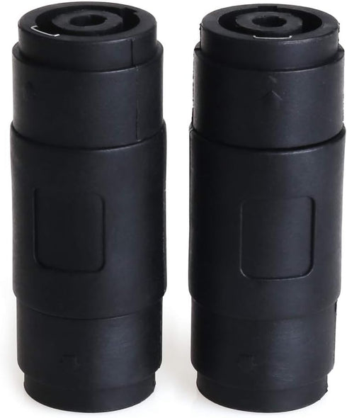 NANYI NL4FC speakon Cable NL4MMX Connector Adapter, 4Pin Speaker/Amp Speakon Female to Female Plug Jack Straight Coupler Cable Connector - 2 Pack...