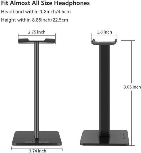 Link Dream Headphone Stand Headset Holder- Gaming Headset Holder with Aluminum Supporting Bar Flexible Headrest Anti-Slip Earphone Stand for All H...