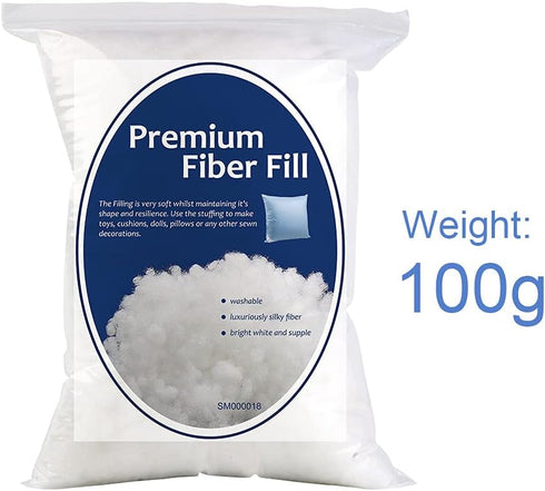 3.5oz Polyester Fiber Fill Stuffing for Stuffed Animals, Premium Fibers Fill Stuffing, Stuffing for Crafts Crochet Stuffing,Fluff Stuffing High Re...