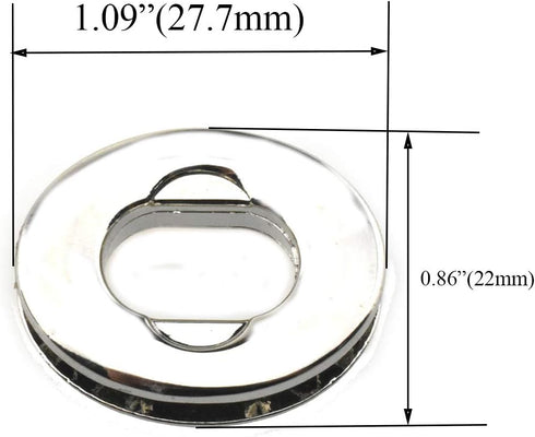 HAHIYO Twist Purse Closure Turn Locks Clip Clasp Easy Install with Online Instructions Picture for Wallet Briefcase Clutch Handbag 1.1 Inch Length...
