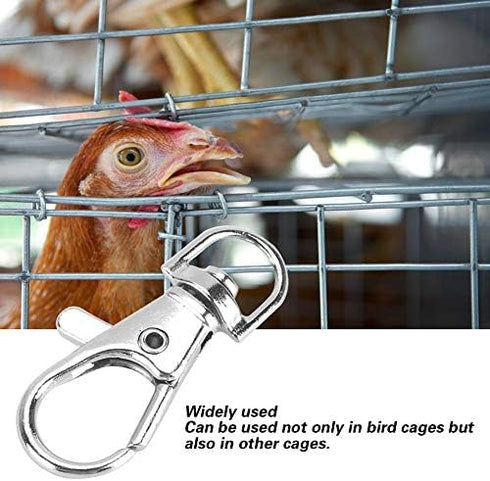 12 Pcs Pet Birds Foot Rings Cage Door Buckle Lock Claw Snap Hook Iron Anti-Escape Accessory for Pet Birds Small Animals...