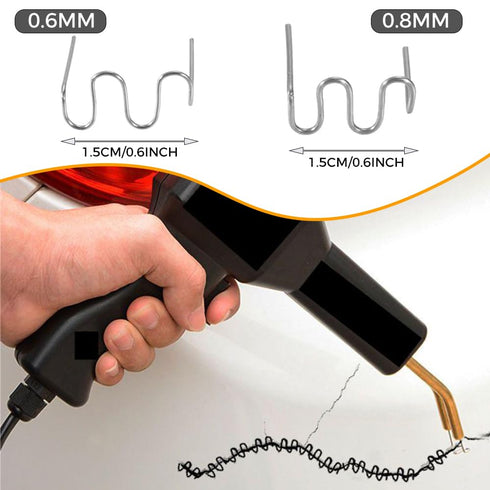 Mtsooning 1000 PCS Car Bumper Repair Pre Cut Wave Staples, Welding Rods Hot Staple Machine Plastic for Repair Auto Dashboards Lamp Holders Rings D...