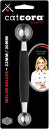 CatCora Melon Baller, Professional 18/8 Stainless Steel Dual Blades 22/30-MillimeterFor Melon Balls and Garnishes, Ergonomic Soft-Grip Handle...