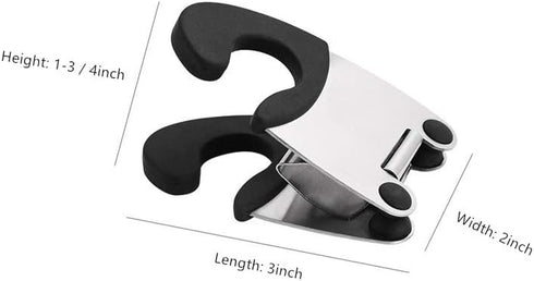 Pot Clip/Stainless steel pot holder,for Spoon Rest Silicone and Stainless Steel Anti-Scald Grip Easy Pot Fixed Clamp Kitchen Accessories Tools (bl...