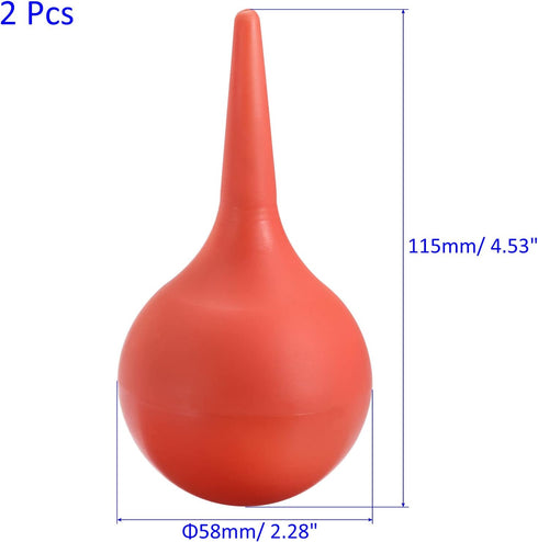 2 Pack Dust Ball Air Blower - Equipment Cleaning Rubber Remove Dust & Transfer Liquid, Apply to Computer/Camera Lens/Plants (90mL, Red)...