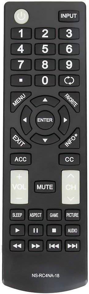 ALLIMITY NS-RC4NA-18 Remote Control Replacement for Insignia TV NSRC4NA18 NS-32D311NA17 NS-32D311MX17 NS-40D420NA18 NS-49D420NA18 NS-55D420NA18 NS...