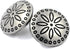 Bezelry 12 Pieces Simple Flower Carving Metal Shank Buttons 18mm (11/16 inch) (Antique Silver)...