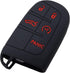 GFDesign 2Pcs Silicone 5 Buttons Key Fob Cover Remote Case Keyless Protector Compatible with Jeep Grand Cherokee Chrysler 300 200 Dodge Charger Ch...