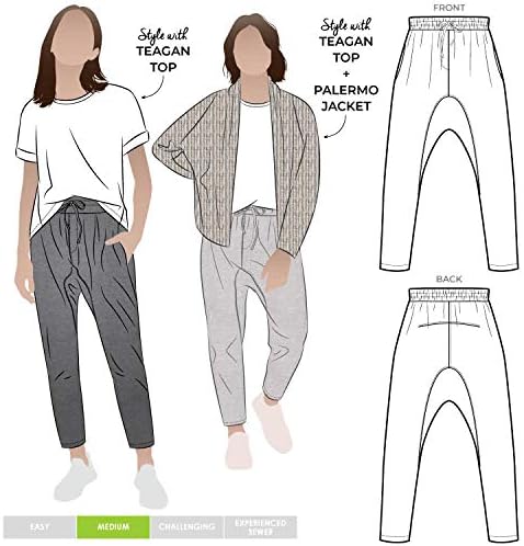 Style Arc Sewing Pattern - Palermo Knit Pant (Sizes 10-22)...