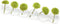 CHIVE ‘Caterpillar’ Bubble Bud Vase for Centerpieces — 6 Hole Multi Chamber Clear Glass Flower Vase for Short Flowers — Small, 10.25” Long...