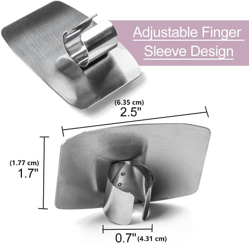 Finger Guards for Cutting, 4 Pcs Stainless Steel Finger Protector for Cutting Food, Knife Guard, Chopping Protector for Dicing and Slicing in Kitc...
