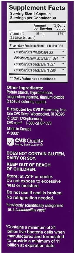 Cvs Health Maximum Strength Probiotic Dietary Supplement...