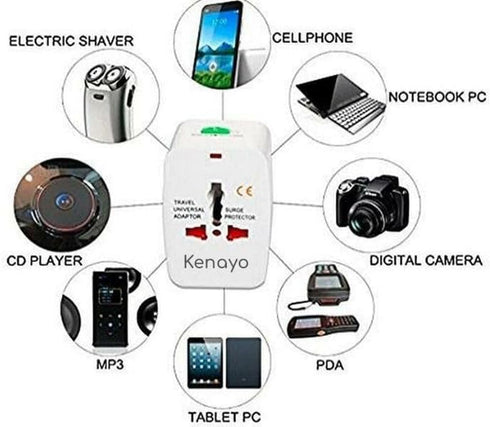 Worldwide Portable Universal Power Adapter, Plug Converter All in One International Out of Country Travel Wall Charger Plug for Wall Plug Input in...