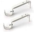 Curtain Rod Brackets Heavy Duty Drapery Hardware Adjustable Rod Holders for 7/8 or 1 Inch Rods, Set of 3 (White, fits rods up to 1 inch)...