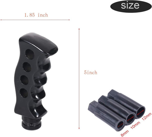 Shift Knob Handle Shifting Gear Stick Shifter Transmissions Fit Most Manual Automatic Cars Truck SUV Vehicle (Black)...
