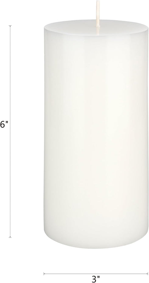Mega Candles 3 pcs Unscented Solid White Pillar Candles, Hand Poured Premium Wax Candle 3 Inch x 6 Inch, Home Décor, Spas, Weddings, Celebrations,...