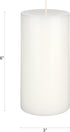 Mega Candles 3 pcs Unscented Solid White Pillar Candles, Hand Poured Premium Wax Candle 3 Inch x 6 Inch, Home Décor, Spas, Weddings, Celebrations,...