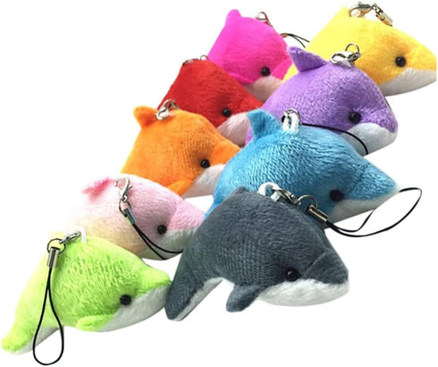 Plush Dolphin Pendant 5pcs Mini Plush Animals Dolphin Keychain, Dolphin Stuffed Animal Plush, Stuffed Dolphin Doll Keychain Purse Accessories (Ran...