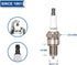 TORCH F5RTC Spark Plug Replace for NGK 7734/BPR5ES, for Champion 322/RN11YC 404/RN12YC 8405, for Denso 5305/IW16 3256/J16CR-U 3013/W14EXR-U 3021/W...