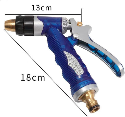 Garden Hose Nozzle, 100% Heavy Duty Metal Spray Nozzle High Pressure Water Nozzle with 4 Patterns for Watering Garden, Washing Cars and Showering ...