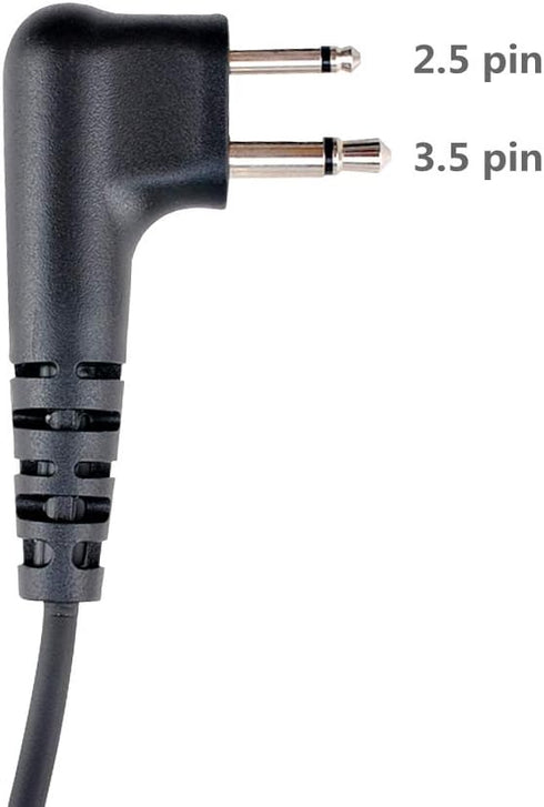 RDM2020 Surveillance Acoustic Tube Earpiece Headset with Mic Compatible with Motorola CP200, CLS1110, CLS1410, CLS1413, PU Material, Black...