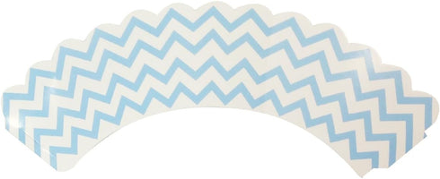 AllyDrew Standard Size Chevron Cupcake Wrappers (Set of 20), Blue...