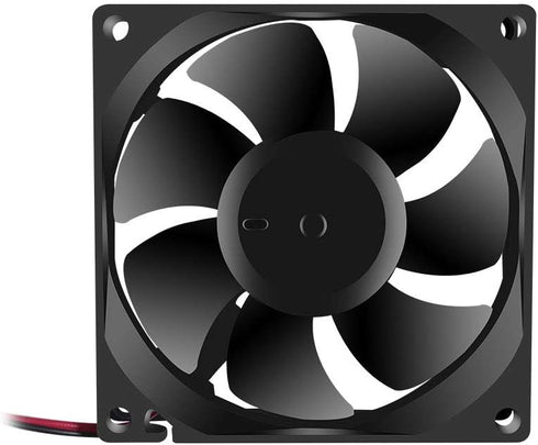 2Pcs 12V 3.14in 0.98in Fan 80mm x 80mm x 25mm Fan DC 12V 8025 Brushless Cooling Fan 80mm 25mm for Cooling PC Computer Case CPU Coolers Radiators 2...