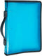 JAM PAPER Plastic Zipper 1 inch Binder - Blue 3 Ring Binder - Sold Individually...