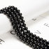 95pcs(2 Strand/Set) 8mm Genuine Black Tourmaline Healing Crystal Beads with Energy Power, Smooth Round Stone Beads for Jewlery Bracelets Making DI...