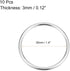 uxcell O Ring Buckle 35mm(1.4") ID 3mm Thickness Zinc Alloy O-Rings for Hardware Bags Belts Craft DIY Accessories, Silver Tone 10pcs...