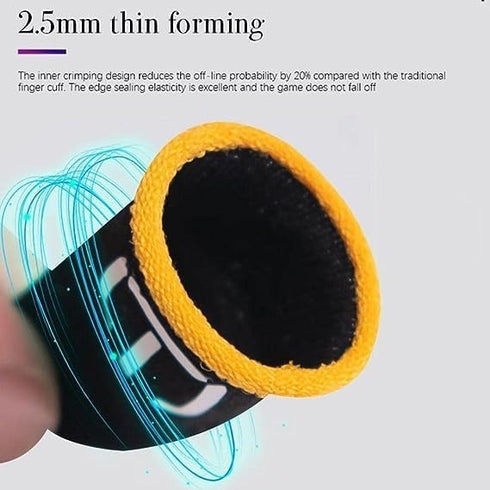 3 Pair Black Patterns Gaming Finger Sleeves Breathable Fingertips Gameler Sweatproof Games-Slip Thumb GR9l5 Gloves for Mobile Cell Phone Gaming Fi...