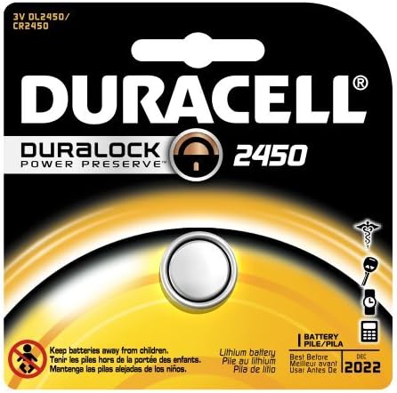 Duracell DL2450 Lithium Coin Battery, 2450 Size, 3V, 540 mAh Capacity (Case of 6) Size: 6 Style: 2450 Model: DL2450...