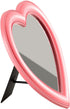 BinaryABC Heart Makeup Mirror Cosmetic Mirror Wall Desktop Mirror Bedroom Mirror(Pink)...