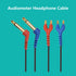 Audiometer Headphone Earphone Cable for TDH39 & DD45 Audiometric Headsets with Gold-Plated 2 x 6.35 mm Mono Jack......