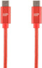 Monoprice USB 2.0 Type-C to Type-C Charge and Sync Nylon-Braid Cable - 3 Feet - Red, Up to 3 Amps/60 Watts - Palette Series...