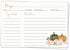 Recipe Cards Autumn Fall Pumpkins Sprinkle Green Orange Back Side Printed with Lines Wedding Housewarming 4x6 Cards (50 Count)...