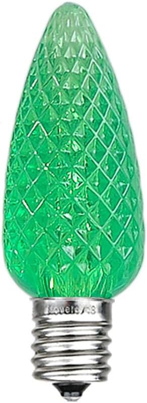 Novelty Lights 25PK C9 LED Faceted Ultra Bright Dimmable Outdoor Christmas Light Replacement Bulbs LED Replacement Bulbs, Led Bulbs, Outdoor Light...