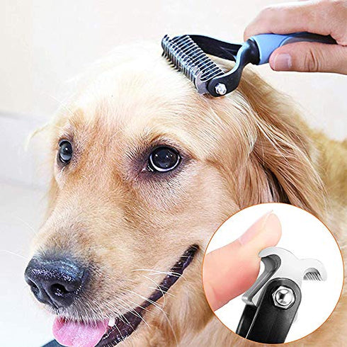 pets grooming tools (PPGT-002 pink) Premium Pet Dematting Comb – Exceptional Grooming Accessory for Pets...
