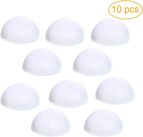 10pcs White Foam Half Ball Christmas Craft Ornaments, 2inch(Diameter)...