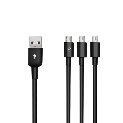 Duttek USB to Micro USB Splitter Cable, 3 in 1 USB 2.0 A Male to Three Micro USB Male 1 to 3 Sync Charging Cable Adapter Cord (25CM/10 Inch)...