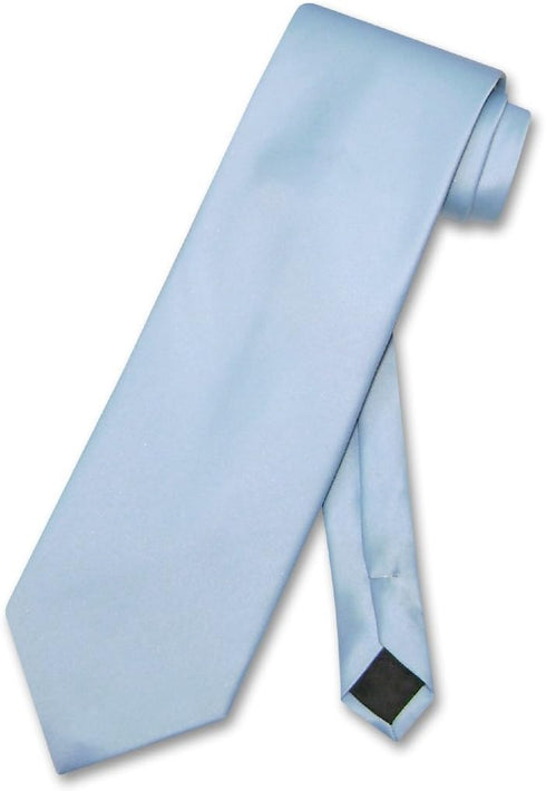 Vesuvio Napoli NeckTie Solid BABY BLUE Color Men's Neck Tie...