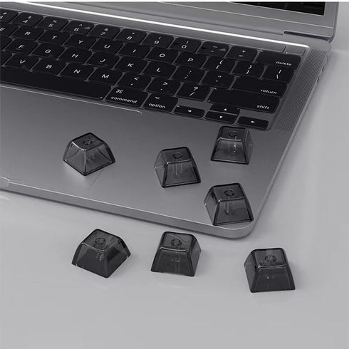 Blank Crystal Transparent Black Keycaps PC Material 1U XDA Profile Keycap for MX switches Mechanical Keyboard Backlit (XDA Transparent Black, 20pc...