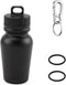 Pill Organizer Keychain Aluminum Travel Medicine Pill Box Portable Pill Case Ourdoor Waterproof Pill Holder-Open on Both Sides...