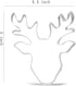 5 inch Large Christmas Reindeer Face Cookie Cutter - Stainless Steel...